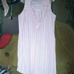 Abercrombie & Fitch Peach and White Striped Top